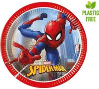 Procos 8 Assiettes en carton Spiderman Fighter 20 cm - Bleu