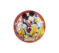 Procos 81840 - Assiettes Papier Mickey Mouse Club House (Ø20 cm), 8 pièces, Multicolore