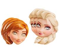 Procos 85967 - Masques Papier Disney La Reine des Neiges (Anna et Elsa), 6 Pièces, Multicolore