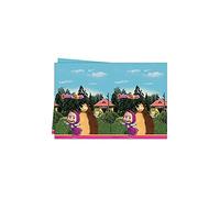 Procos 86515 - Nappe en Plastique, Motif Macha et l'ours, 120 x 180 cm, Multicolore