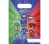 Procos 88637 - Sacs de fête PJ Masks, 6 pièces, cadeaux d'anniversaire pour enfants