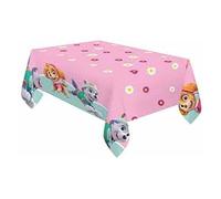 Procos 90278 Nappe, au Motif du Pat’ Patrouille Skye et Everest : Les héros à Quatre Pattes/Les Chiens, Dimensions : 120 x 180 cm, en Plastique, décoration de Table, Facile à Nettoyer, Rose et Verte
