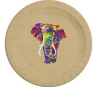 Procos 90604P Assiettes Papier Compostable Eléphant 23cm - 8 pièces