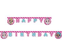 Procos 90863 - L.O.L. Surprise Guirlande de lettres Happy Birthday,Rose, 2m