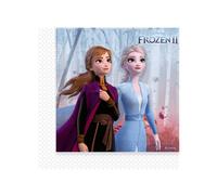 Procos 91128 - Serviettes en papier Frozen 2, 20 pièces, taille 33 x 33 cm, 2 couches de serviettes à motif, serviette à bouche, vaisselle de fête, anniversaire, fête à thème