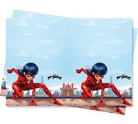 Procos 91347 - Nappe avec film plastique, Miraculous Ladybug, Anniversaire d'enfant