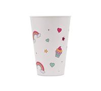 Procos 91385 - Gobelet Magic Party Unicorn, 400 ML, réutilisable, Licorne, gobelet d'anniversaire, fête à thème