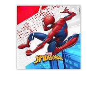 Procos 91508 Lot de 20 Serviettes de Table compostables Marvel Spiderman Super Hero 33 x 33 cm pour Anniversaire, fête à thème