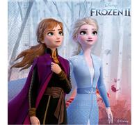 Procos 91820 - Serviettes en papier Frozen 2, 25x25 cm, Anna et Elsa, anniversaire d'enfant, vaisselle de fête