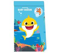 Procos 92543 - Sacs de fête FSC Baby Shark pour anniversaire d'enfant