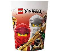 Procos 92856 - Lot de 2 gobelets réutilisables Lego Ninjago - Capacité : 230 ML - Vaisselle de fête