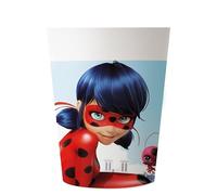Procos 92858 gobelets réutilisables Miraculous Ladybug 230 ML, Multicolore, 2 Unité (Lot de 1)