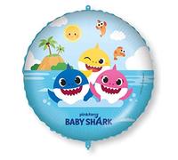 Procos 92977 - Ballon Gonflable Baby Shark, diamètre env. 46 cm, hélium, air, Ballon, Anniversaire, Cadeau
