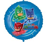 Procos 93037 93037 Ballon gonflable PJ Masks Taille 46 cm Hélium Air Décoration Anniversaire Fête Multicolore