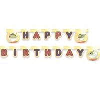 Procos 93134 - Guirlande Happy Birthday Mandalorian, Mix, longueur 2 m, guirlande de lettres, écriture, décoration à suspendre, anniversaire, fête à thème