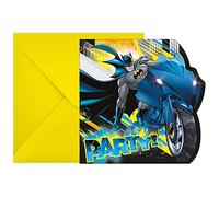 Procos Invitations et enveloppes 93358 – FSC® Mix, motif Batman pour anniversaire d'enfant