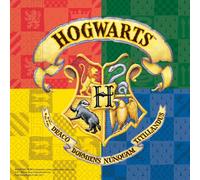 Procos 93366 - Serviettes en papier Harry Potter, 25x25 cm, Mix, anniversaire d'enfant, vaisselle de fête