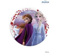 Procos 93430 Lot de 8 assiettes jetables en papier pour fête d'anniversaire d'enfant Motif Reine des Neiges 2 Taille 23 cm
