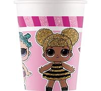 Procos- Folat Gobelets Papier L.O.L. 200ml-8 pièces, 93469P, Multicoloured