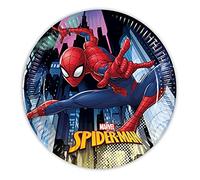 Procos 93486 - Lot de 8 assiettes de fête jetables en papier - Motif Spiderman Team Up - Taille : 20 cm - FSC® Mix