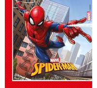 Procos 93865 - Serviettes Spiderman Crime Fighter, 33 x 33 cm, 2 plis, 20 pièces, anniversaire, fête à thème