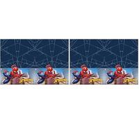 Procos 93866 Nappe en Plastique Facile à Nettoyer Motif Spiderman Crime Fighter 120 x 180 cm pour Anniversaire, fête à thème (Lot de 2)