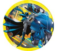 Procos Assiette de fête officielle Batman 8 pièces multicolore 23 cm