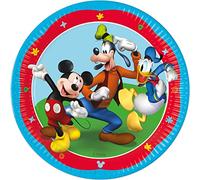 Procos - Assiettes en papier FSC Disney Mickey Rock The House (Ø23 cm), 8 pièces 22-24 cm, multicolore, 95035