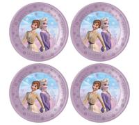 Procos - Assiettes Frozen II Wind Spirit, plastique, 4 pièces, réutilisables, vaisselle de fête pour anniversaire ou fête à thème, Anna et Elsa