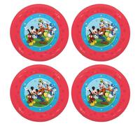 Procos - Assiettes Mickey Rock the House en plastique, 4 pièces, réutilisables, vaisselle de fête pour anniversaire ou fête à thème, Mickey Mouse