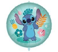 Procos Ballon gonflable aluminium Stitch Hawaii Ø env. 46 cm – Hélium/Air – Anniversaire/Cadeau