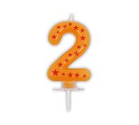 Procos Bougie d'anniversaire chiffre "2"