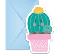 Procos - Cactus - Invitations Pack de 6 - Carton SG29676 (Taille unique) (Coloré)