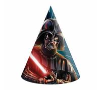 Procos - Casquettes Cône Party Star Wars Galaxy en papier FSC, 6 pièces, Multicolore, PR93958