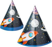 Procos - Chapeaux de fête astronaute Rocket Space en papier 6 pièces, multicolore, PR93738