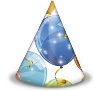 Procos chapeaux de fête ballons 6 pièces multicolores Multicolor