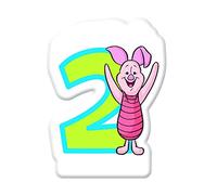 Procos Ciao 82914 Bougie Chauffe-Plat avec numéro 2 et Motif Winnie l'ourson, Multicolore