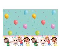 Procos Cocomelon Nappe de table pour anniversaire d'enfant et fête à thème, dimensions 120 x 180 cm, facile à nettoyer, réutilisable, nappe pour fête d'anniversaire d'enfant