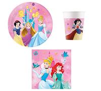 Procos DY10273861 - Princess Live your Story Party Set Small, assiettes, serviettes et gobelets, décoration de table, décoration d'anniversaire