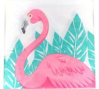 Procos - Flamingo - Lot de 20 serviettes en papier - Papier SG27423 (taille unique) (Blanc/Rose/Vert)