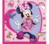 Procos Folat 93832P ServiettesMinnie Mouse 33x33cm-20 pièces, Rose, Moyenne