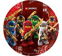 Procos Folat - Assiettes Papier Compostable Lego Ninjago 23cm - 8 pièces 92239P