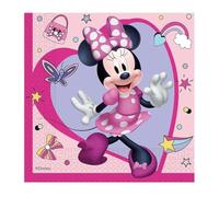 Procos- Folat Serviettes FSC Minnie Mouse 33x33cm-20 pièces, 93832P, Rose