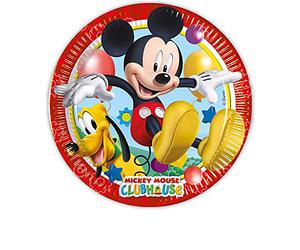 Procos FSC® Mix 93438 Lot de 8 assiettes jetables en papier pour anniversaire d'enfant Motif Mickey Taille 23 cm