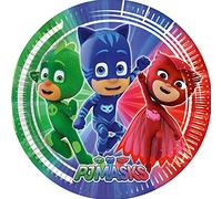 Procos FSC® Mix 93441 Lot de 8 assiettes jetables en papier pour anniversaire d'enfant Motif masques 23 cm