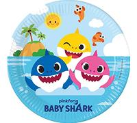 Procos FSC® Mix 93459 Lot de 8 assiettes jetables en papier pour anniversaire d'enfant Motif Baby Shark Taille 23 cm