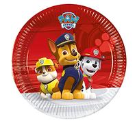 Procos FSC® Mix 93487 Lot de 8 assiettes jetables en papier pour anniversaire d'enfant Motif Paw Patrol Ready for Action Taille 20 cm