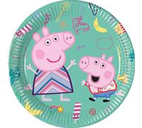 Procos FSC® Mix 93488 Lot de 8 assiettes jetables en papier pour anniversaire d'enfant Motif Peppa Pig 20 cm