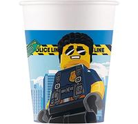 Procos FSC® Mix 93511 Lot de 8 gobelets jetables en papier pour fête d'anniversaire d'enfant Motif Lego City Capacité max. 200 ml