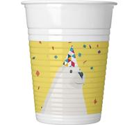 Procos - Gobelets de fête "Arctic", plastique pack de 8 SG29438 (taille unique) (Jaune/Blanc)